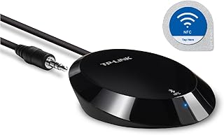 TP-Link Bluetooth Stereo Audio Music Receiver Adapter with NFC Technology for iPhones, iPads, Smartphones, Tablets, Laptop and any Bluetooth-enabled device, 3.5 mm or RCA Jacks - Black ( HA100)