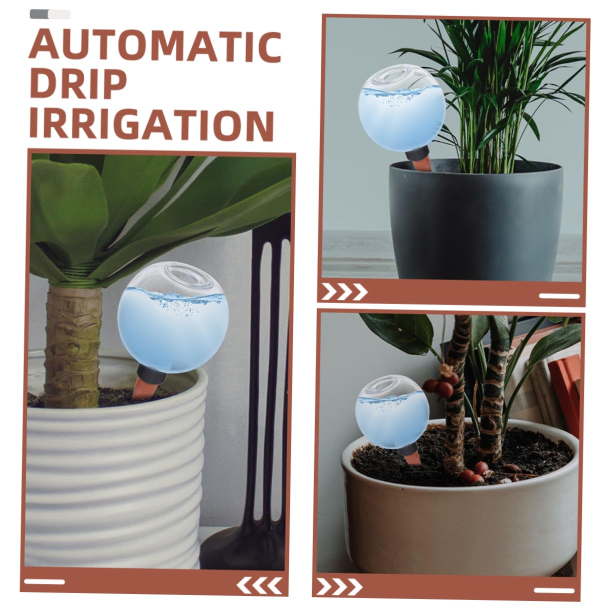 BESPORTBLE 3 Ensembles Dispositif D'arrosage Automatique Ampoules À Arrosage Automatique Globes D'arrosage des Plantes Irrigation Bouteille D'arrosage pour Plantes Céramique 2 Pièces * 3