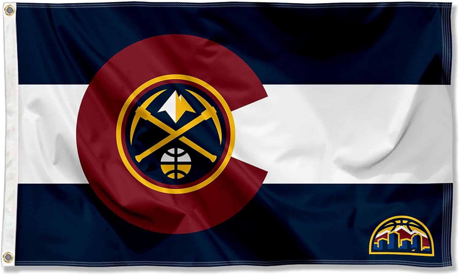 Denver Nuggets State of Colorado Indoor Outdoor Flag Banner