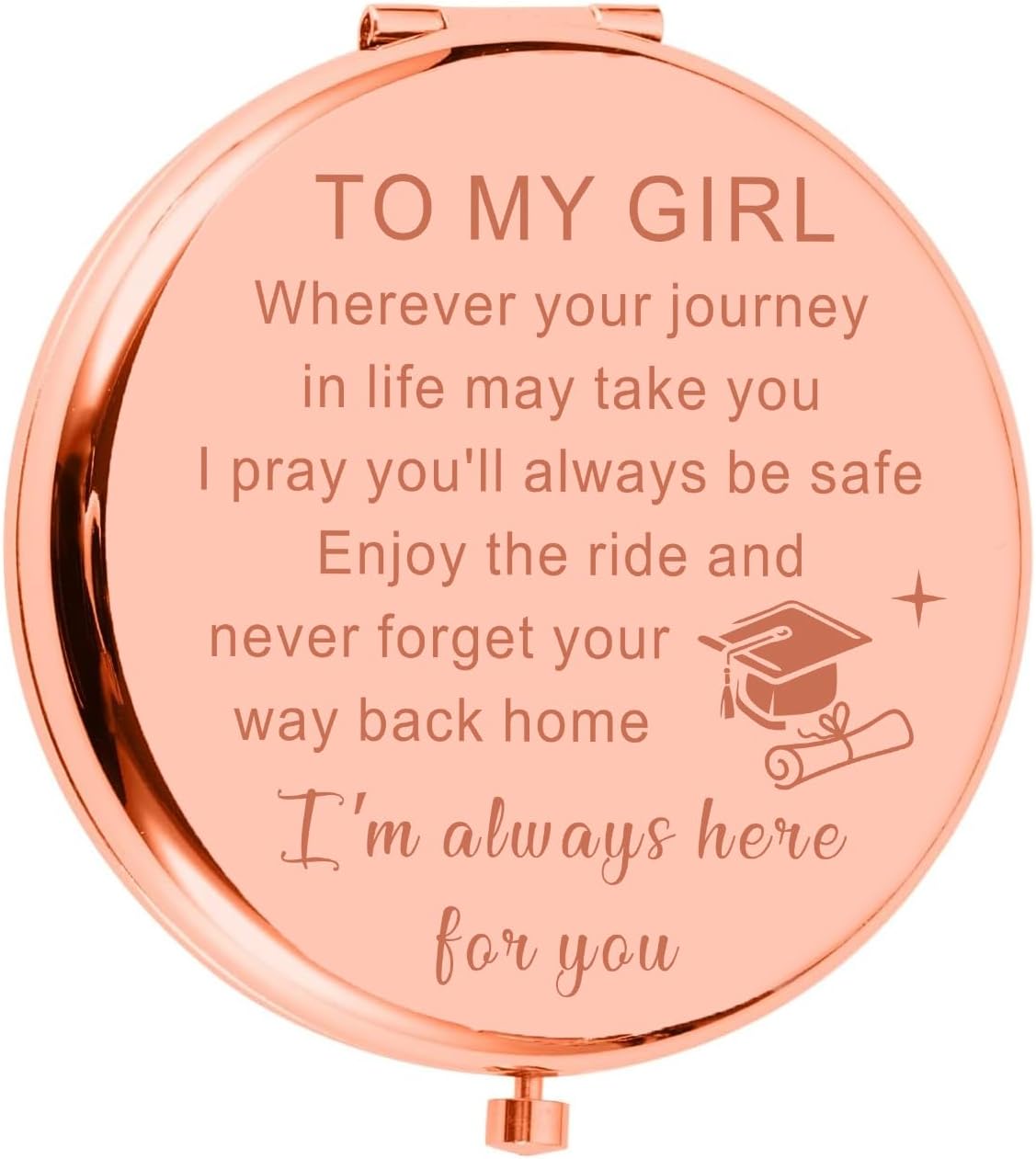 Graduation Gifts for Her Class of 2024 High School College Graduation Gifts for Women Graduation Decorations Senior Daughter Gift from Mom Dad to My Girl Compact Mirror Granddaughter Master Graduation