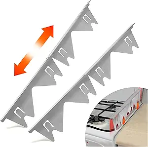 Stainless Steel Stove Gap Covers (2PCS) Adjustable Stove Gap Filler 13.8" to 27.5",Range Trim Kit,Between Stove and Counter,Easy to Clean and Heat Resistant,Perfect for Kitchen Counter Gap
