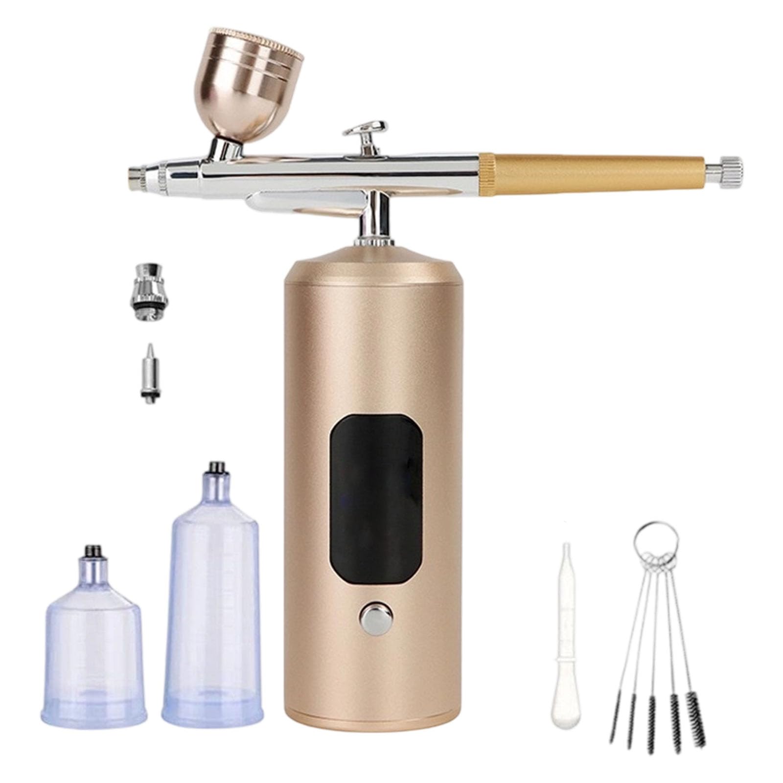 Jazuaiao Efficiency 7.4V Sprayer Set Aluminum Alloy Body Suitable for Skin Rehydration and Decorative Artwork Airbrushing Sprayer for Skincare and Art