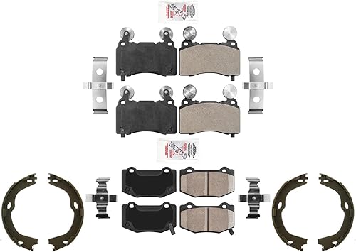 AmeriPro - Pastillas de freno de disco delanteras y traseras para Camaro 16-20 SS 6.2L