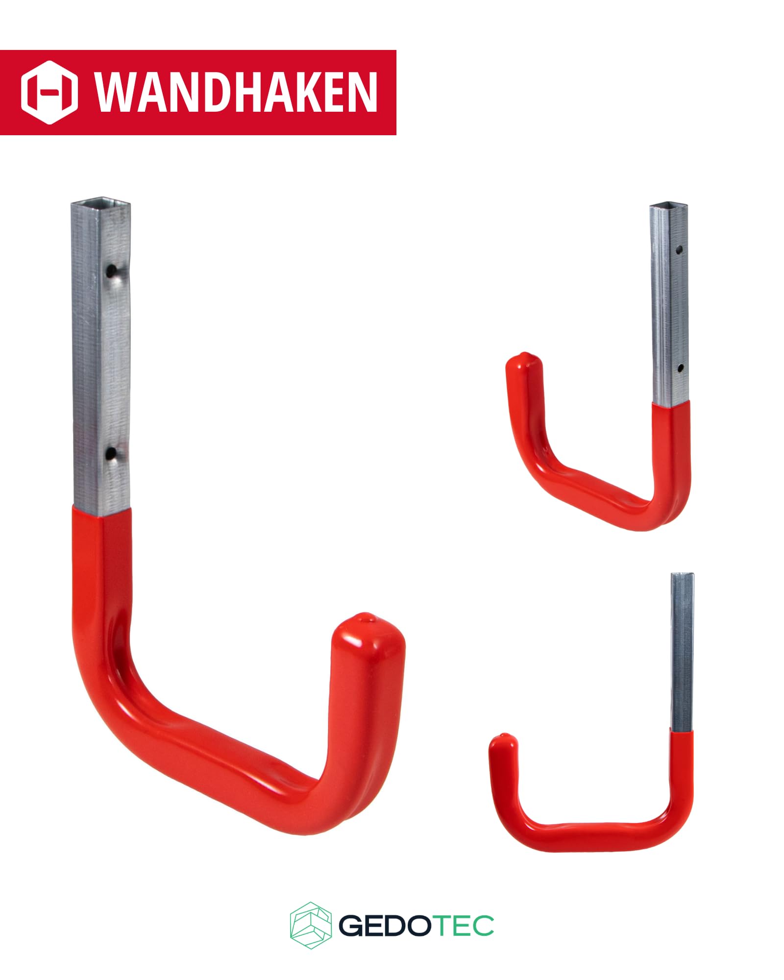 Gedotec Garderobenhaken Metall | ANDI | 5 Stück Wandhaken inkl. Befestigungsmaterial | Tiefe