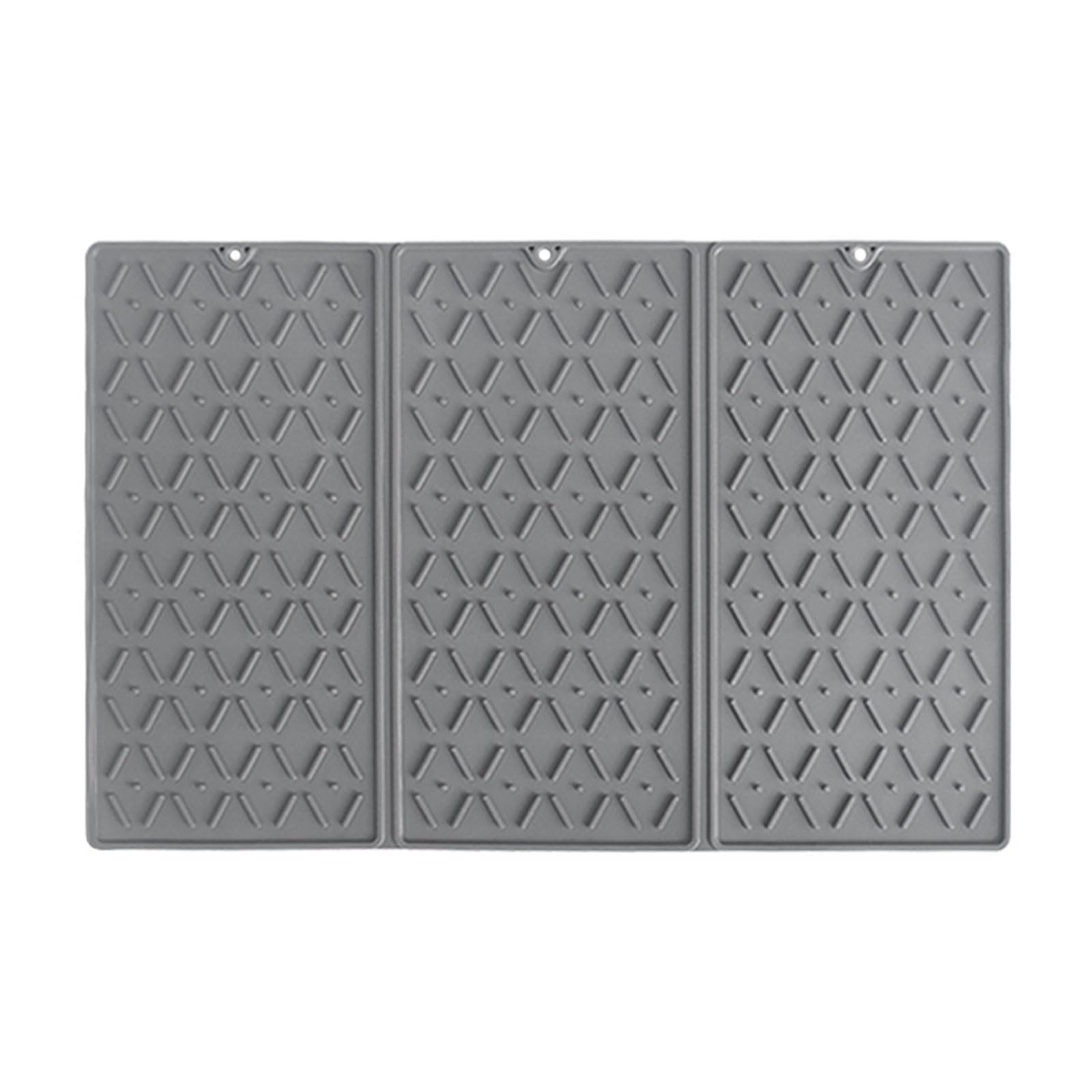 carotoe Silicone Drying Mat for Kitchen Counter and NonSlip for Draining Cookware, Fruits, and Vegetables Trivet
