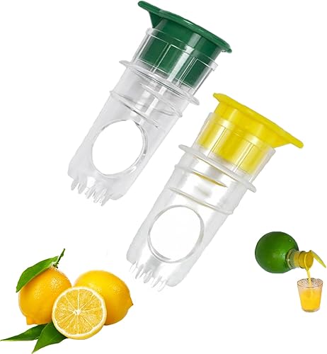 Exprimidor de limón, exprimidor de limón con tapa de rosca, exprimidor manual de lima con filtro integrado, exprimidor de limón para los amantes del