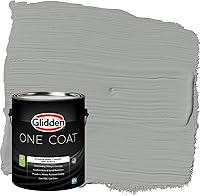 Vista 40 de Glidden Pintura interior + imprimación: gris/plata antigua, una capa, plana, 1 galón