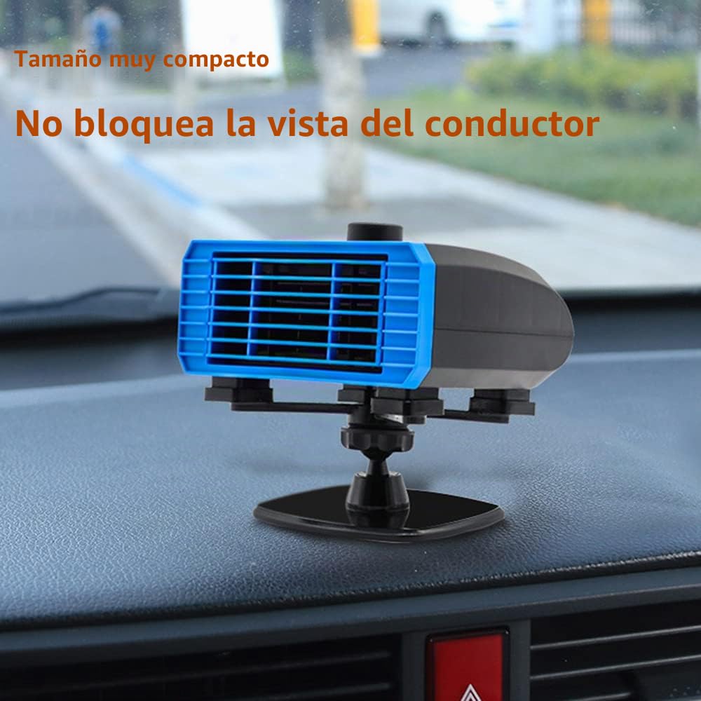 MACHSWON Calentador de coche, calentador portátil para coche, desempañador de parabrisas, enchufe en cigarrillos，calefactor coche 12v