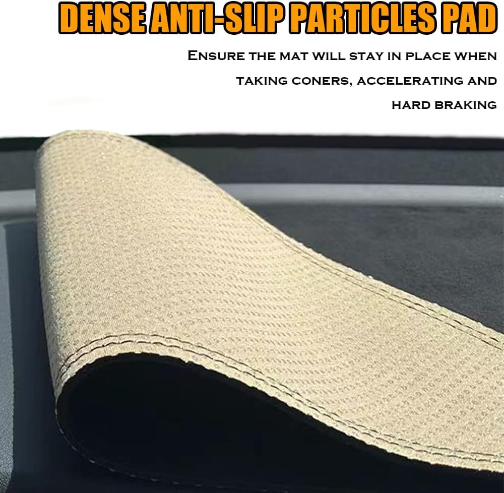 Dashboard Cover Compatible with Tesla Model 3 Highland, Premium Suede Anti-Glare Non-Slip Pad Dustproof Dash Mat 2024 2025 2026 Tesla Model 3 Accessories Interior Sun Protection