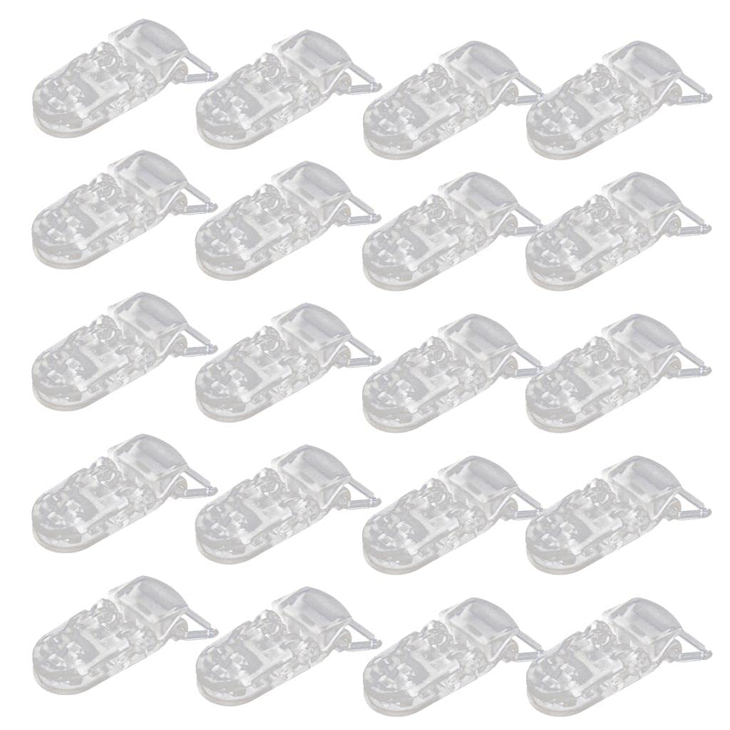 Calandis™ 20Pcs Clear PVC Bib Soother Pacifier Clips Suspender Dummy Holders | Pacifiers & Soothers | Feeding | Baby-image-49