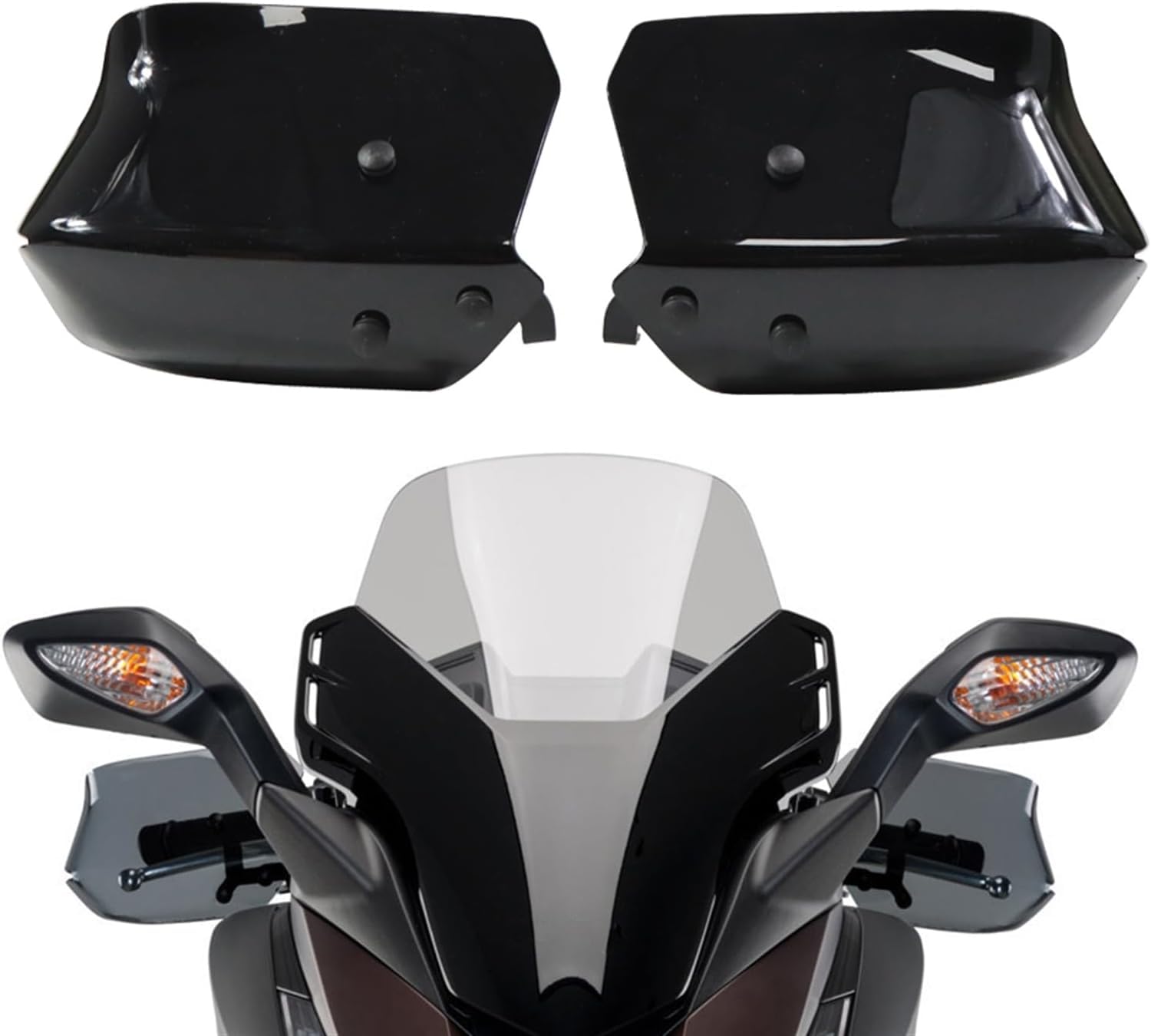 Motorrad Handprotektoren Schild Für H&onda Forza 350 300 Forza125 NSS350 Hand Schutzfolie Windschutzscheibe Zubehör (Color : Schwarz)