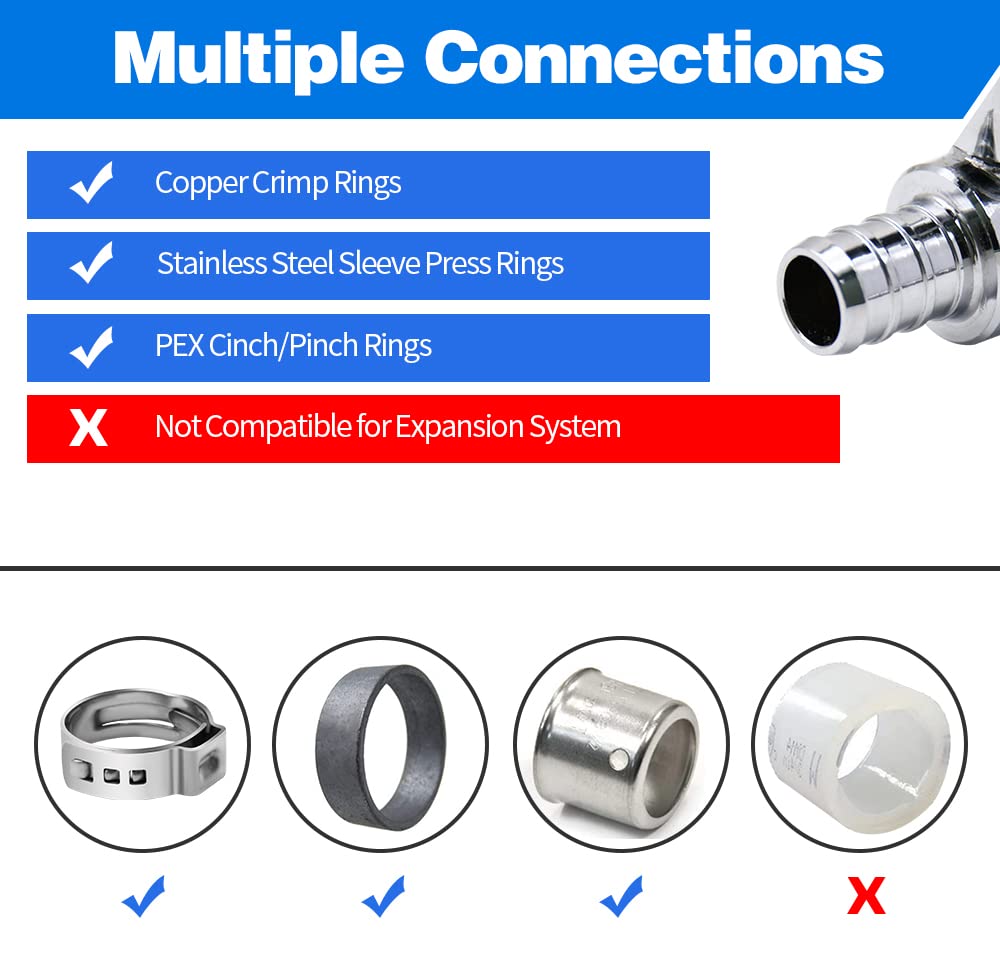 Eastman 1/4 Turn Angle Stop Valve - 3/8" OD X 1/2" PEX, Chrome Plated For Sink & Toilet Supply Lines - View #4
