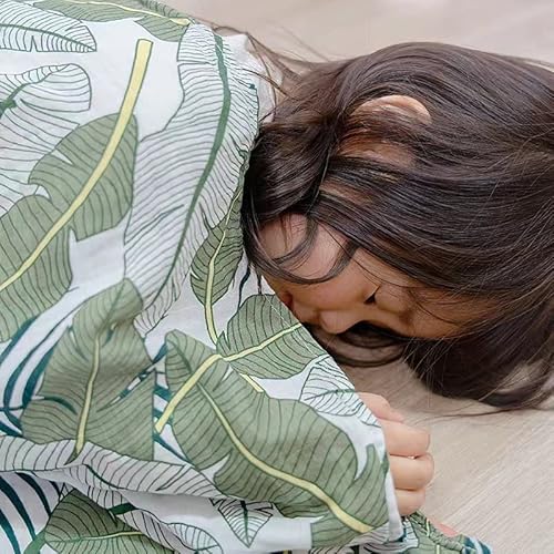 Karitree Soft Baby Swaddle Blanket Muslin Wrap Receiving Blanket for Newborn to Toddler Girl and Boy, Large 47” by 47” - Palm