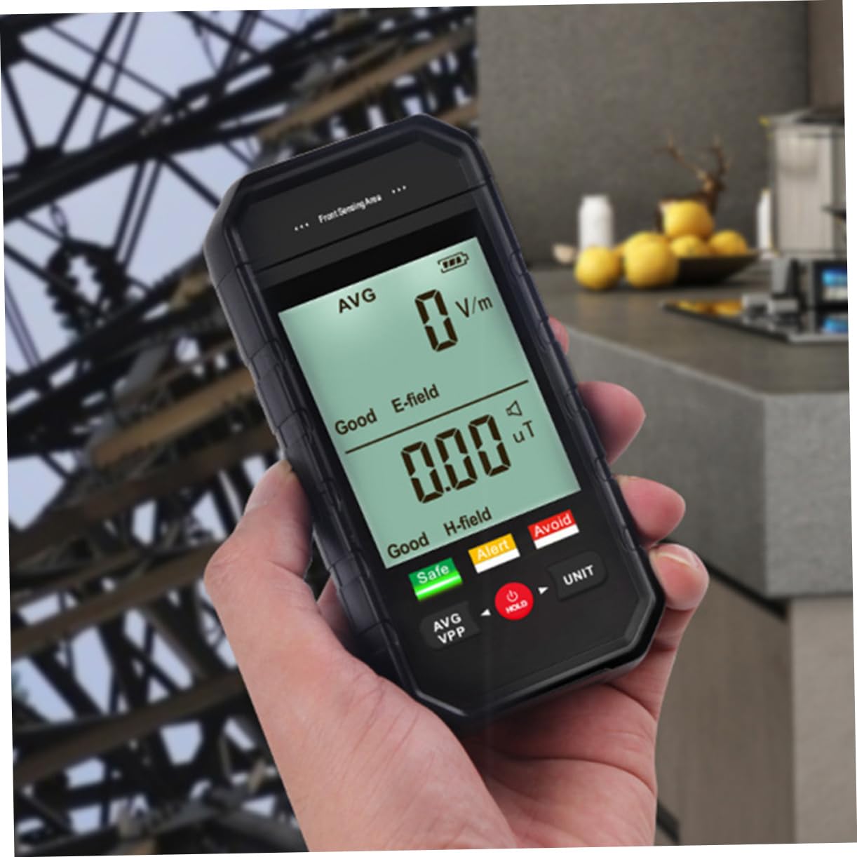 STOBAZA Détecteur De Rayonnement Compteur Emf Testeur De Rayonnement Numérique Portable Pour Équipement Champs Électriques Et Magnétiques