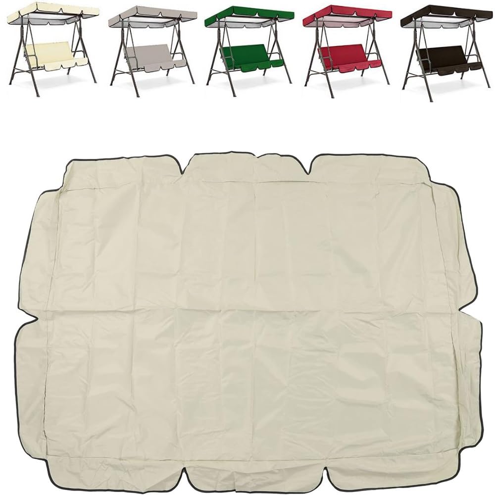 Baldacchino di ricambio impermeabile per dondolo da giardino a 3 posti, resistente ai raggi UV, 142 x 120 cm