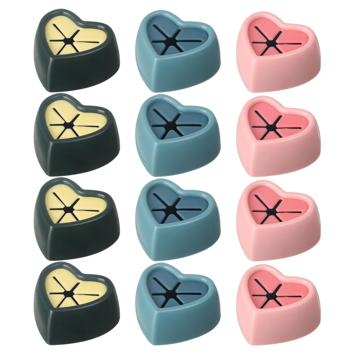 KALLORY 12pcs Self-Adhesive Towel Plugs and Washing Cloth Hooks Wall-Mounted Rack for Bathroom and Kitchen, Punch-Free Installation, Mixed Colors, Space-Saving Storage Random Color