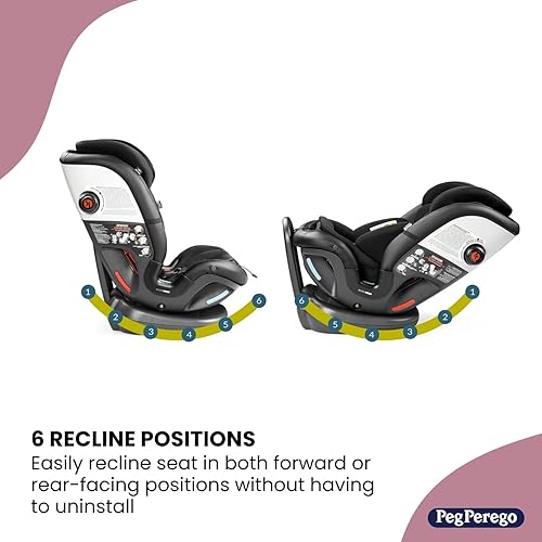 Miniatura 3 de Peg Perego Primo Viaggio - Asiento convertible todo en uno para automóvil para recién nacido a más de 10 años, 5-120 libras, altura ajustable y