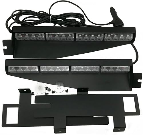 Miniatura 6 de TASWK 32 luces LED de 32 W de 32 W para visera, parabrisas, advertencia de peligro de emergencia, baliza estroboscópica, montaje dividido, lámpara
