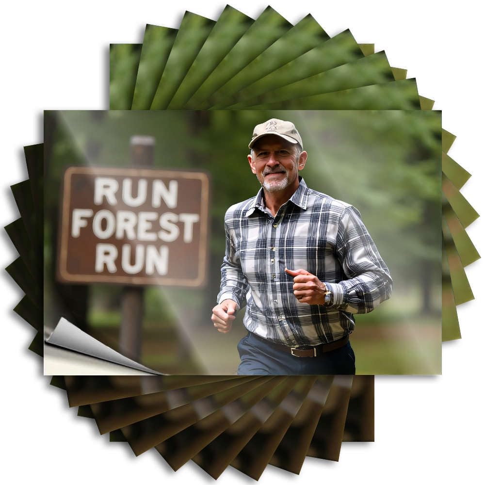 Stickers - Inspirational Hard Run Forest Run for Western Teen Stuff(12X18CM)