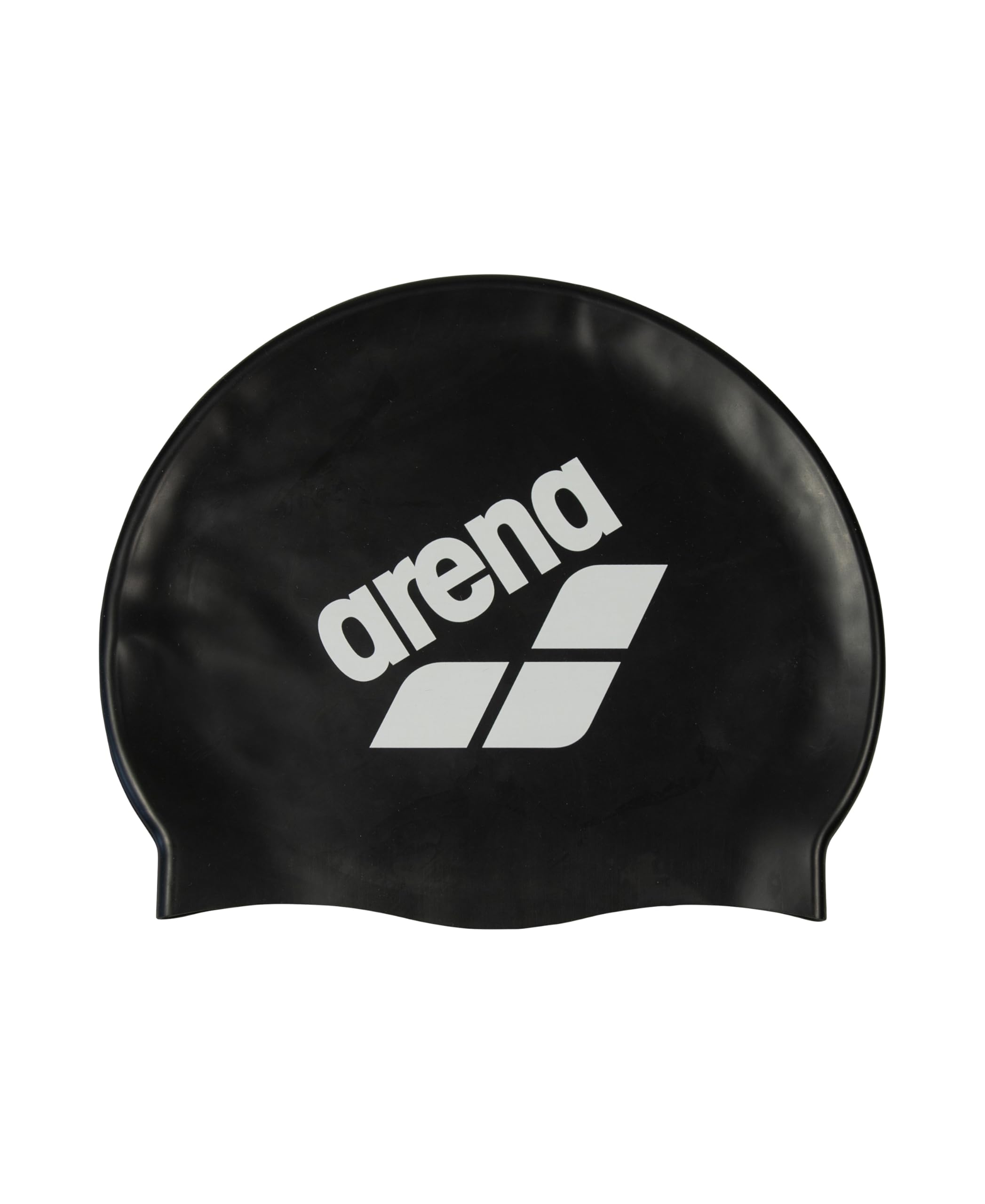 Photo 1 of Arena Unisex Big Logo Silicone Swim Cap for Women and Men Fitness Swimmers Intensive Training Durable Soft Elastic Bathing Cap, Black/White
