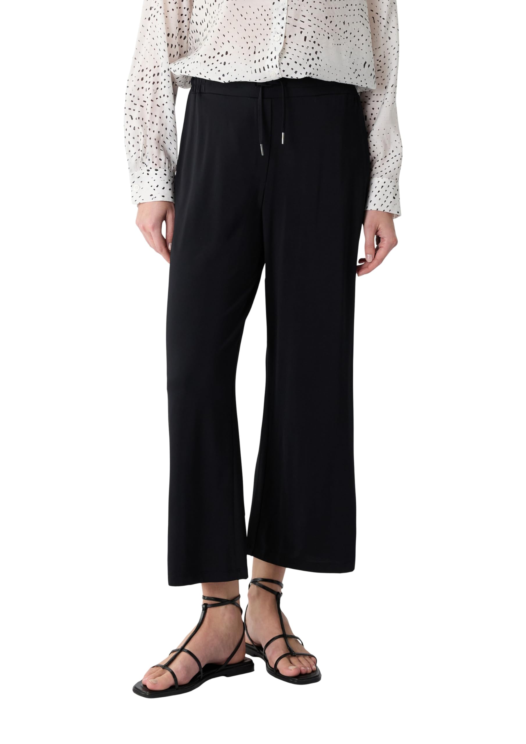Comma Crop-Hose mit Semi Wide Leg