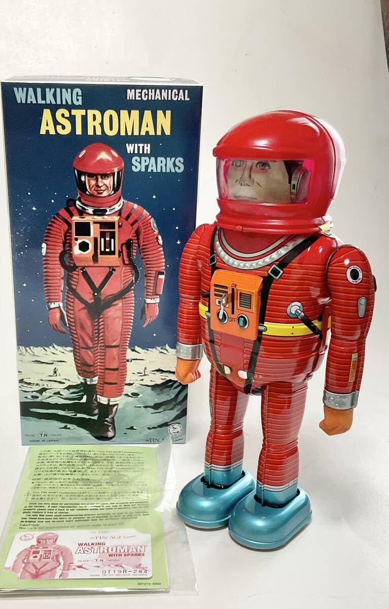 Amazon | アストロマン オリジナル版 レッド 宇宙飛行士 ブリキ玩具