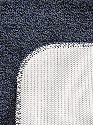 Image of SKIVE India Solid Anti Slip Bathmat,Colour Gray,Size(40 x 60 cm) Set of 2 Piece