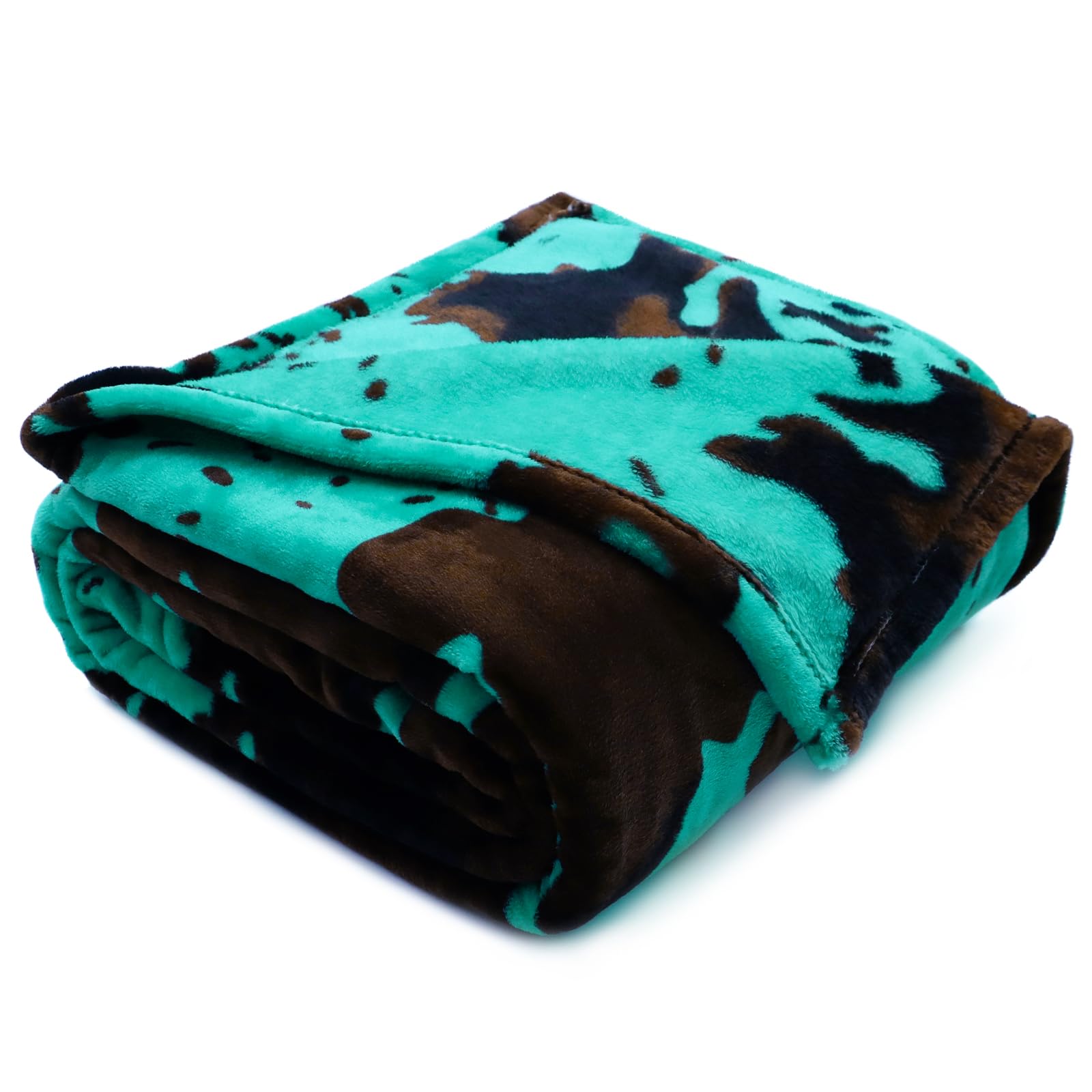 Teal Throw Blanket for Kids, Luxury Turquoise Blue Plush Cozy Fuzzy Blanket for Stroller Bed, Teal Gifts for Toddler Girls Boys, 40x50 Inches