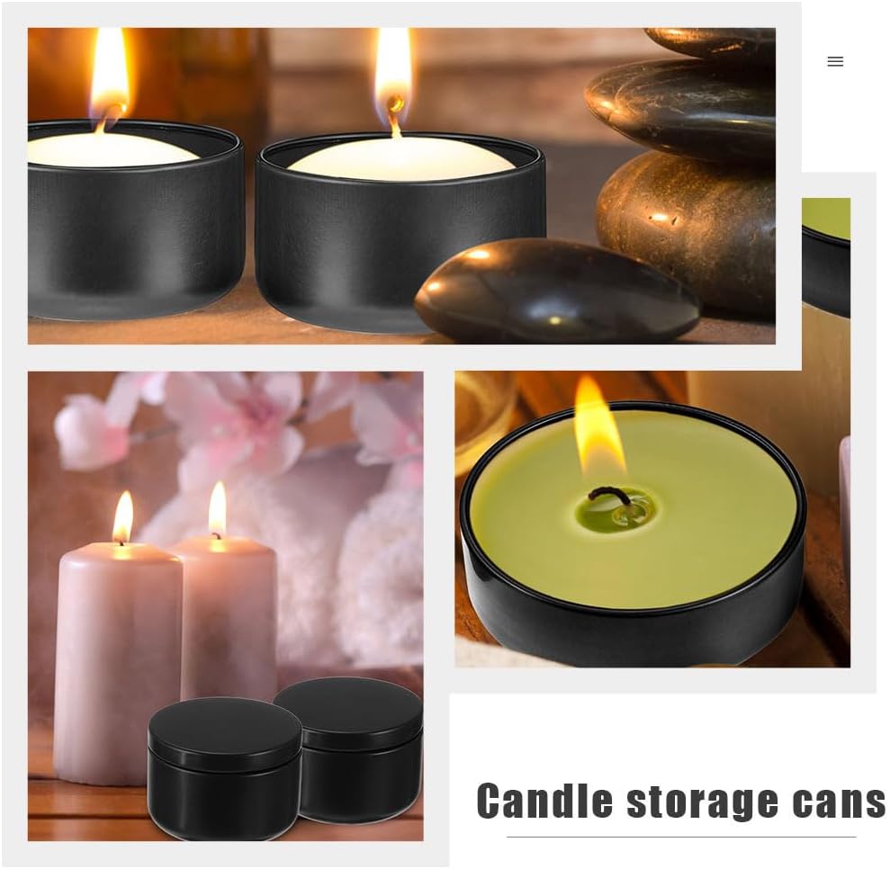 Essential Oil Candle can - 2Oz Empty Candle Tins 24 Pack Aluminum Containers for Diy Making and Aromatherapy