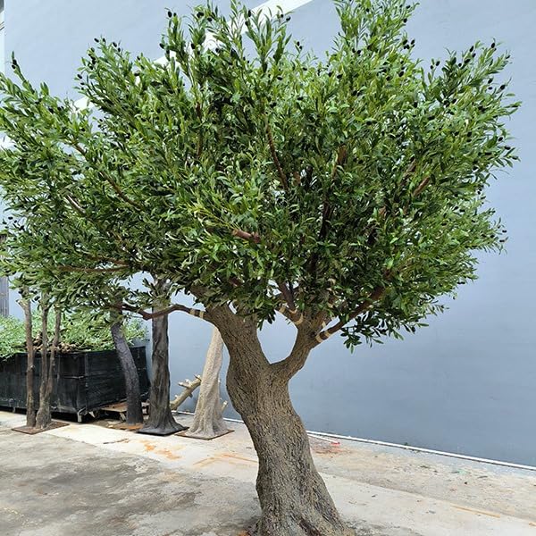 Albero Artificiale Finto ulivo olivoso Finto Seta Finta pianta di olivo pianta Finta Piante in Finto Ufficio casa Soggiorno Arredamento 2m