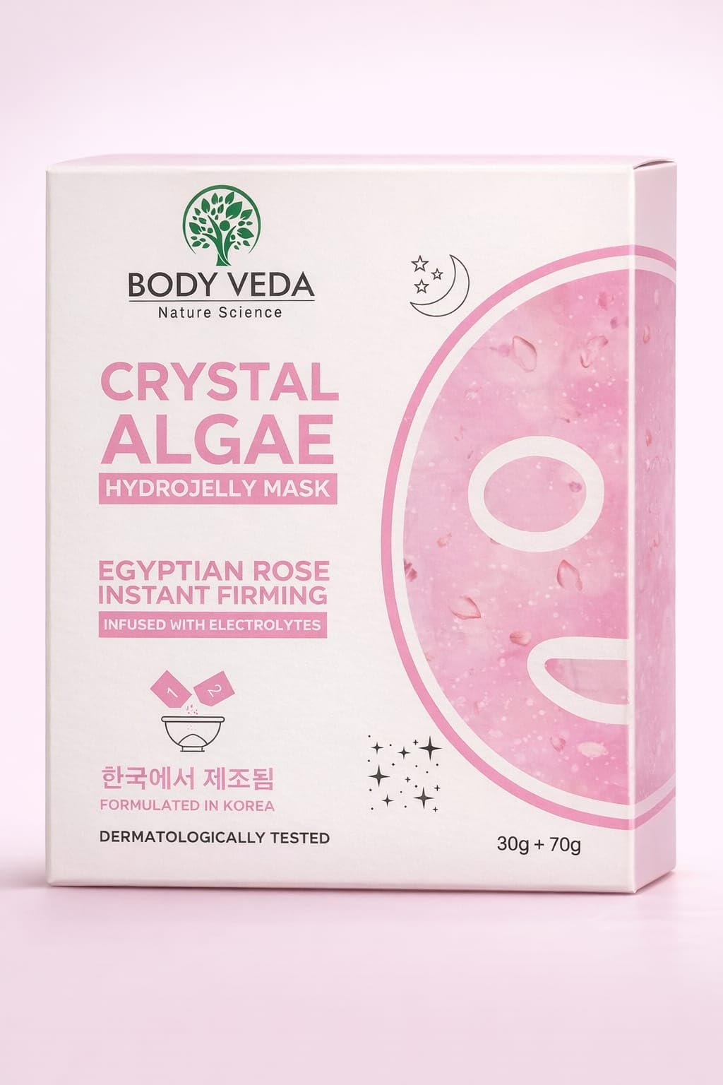 Crystal Algae Hydro Jelly Peel-Off Mask with Egyptian Rose Extract |Hydrating & Brightening Facial Mask | Korean Formula | 100 ml
