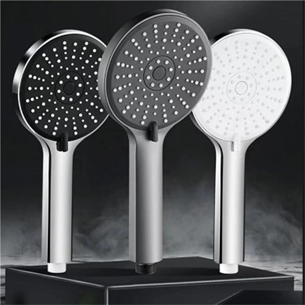 Juego de cabezal de ducha de mano multifunción de 5 velocidades, panel lateral, filtro de agua fuerte para uso universal en el baño (negro) - Mejora tu experiencia de ducha