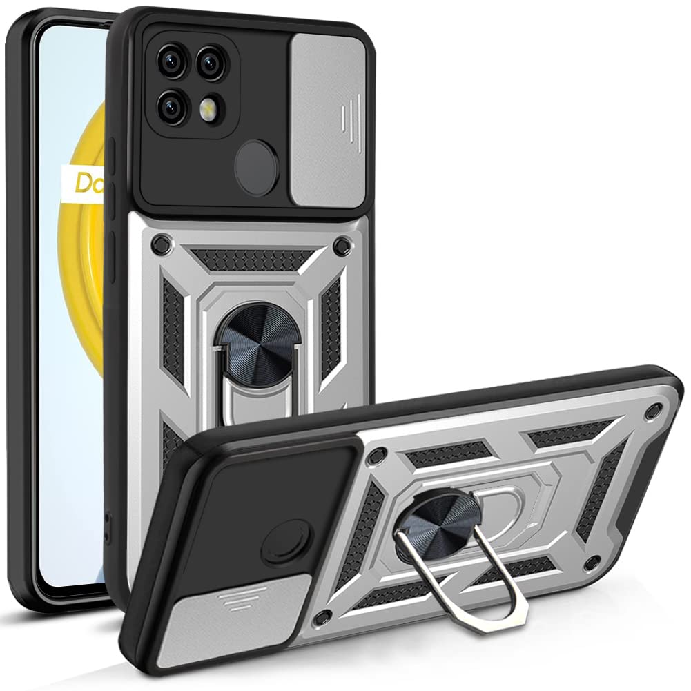 HAOYE Cover Realme C11 (2021) / C20 - Custodia TPU Trasparente Con Cornice Placcata Oro - Antigraffio E Antiurto (Rosa) - 2
