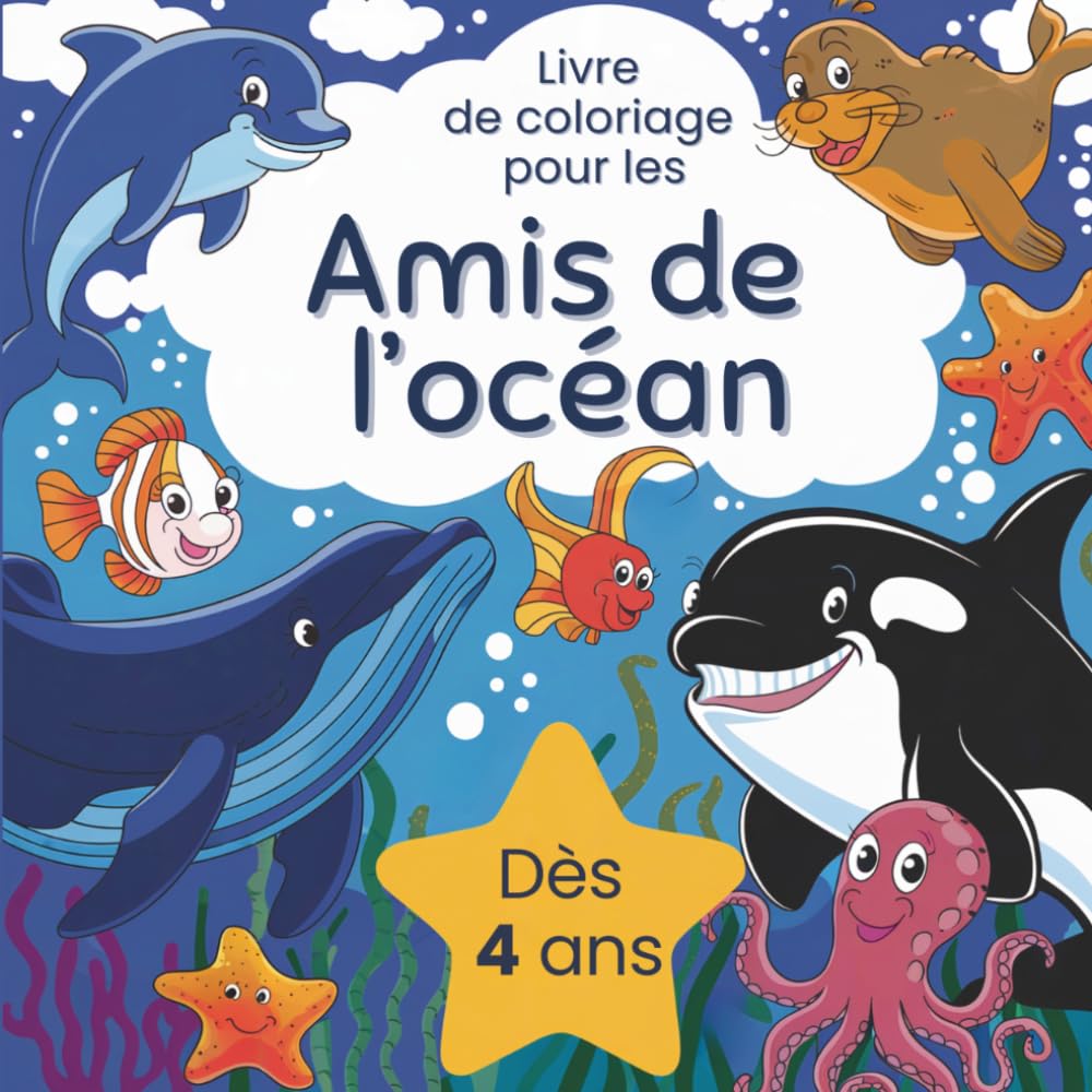 Le livre de coloriage d’Ueli le Chat pour petits explorateurs de la mer – 50 animaux marins amusants à colorier : Avec jeu d’observation & accompagné ... aventures à colorier d’Ueli le Chat, Tome 1