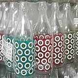 Botella de cristal Cerve Lory Daisy de 1 litro (100 cl) elegante con tapón mecánico hermético para agua, aceite, bebidas, conserva cócteles