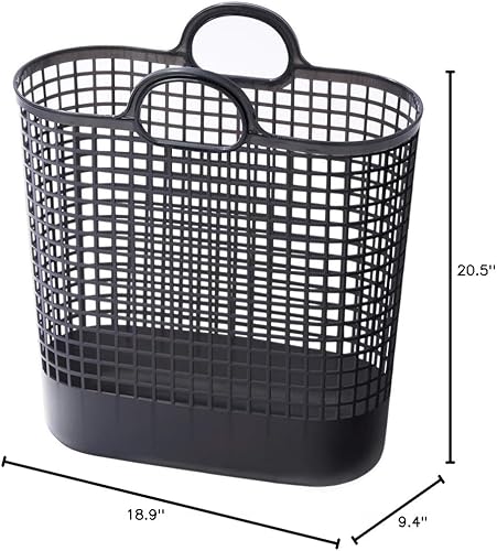 Miniatura 8 de like-it LBB-17C Laundry Laundry Storage Slim Basket with Handle, Large, Gray, Biomass Plastic