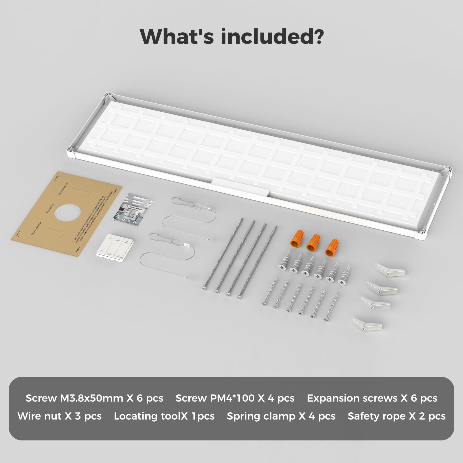 AIKVSXER 36 Pack 1x4 FT LED Flat Panel Light Surface Mount with Wireless Switch App Control Night Mode — view 8