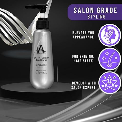 Miniatura 2 de Inova Professional Silk Keratin Acondicionador de Hidratación Suave (11 Oz), blanco