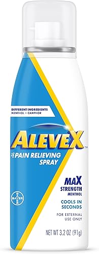 AleveX Pain Relieving Spray, Fast Acting & Fast Drying for Targeted Pain Relief, 3.2 oz Spray