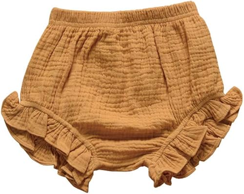 Miniatura 3 de Conjunto de 3 piezas de pantalones cortos para recién nacidos, para bebés, niñas y niños, mezcla de lino y algodón, lindos pantalones cortos