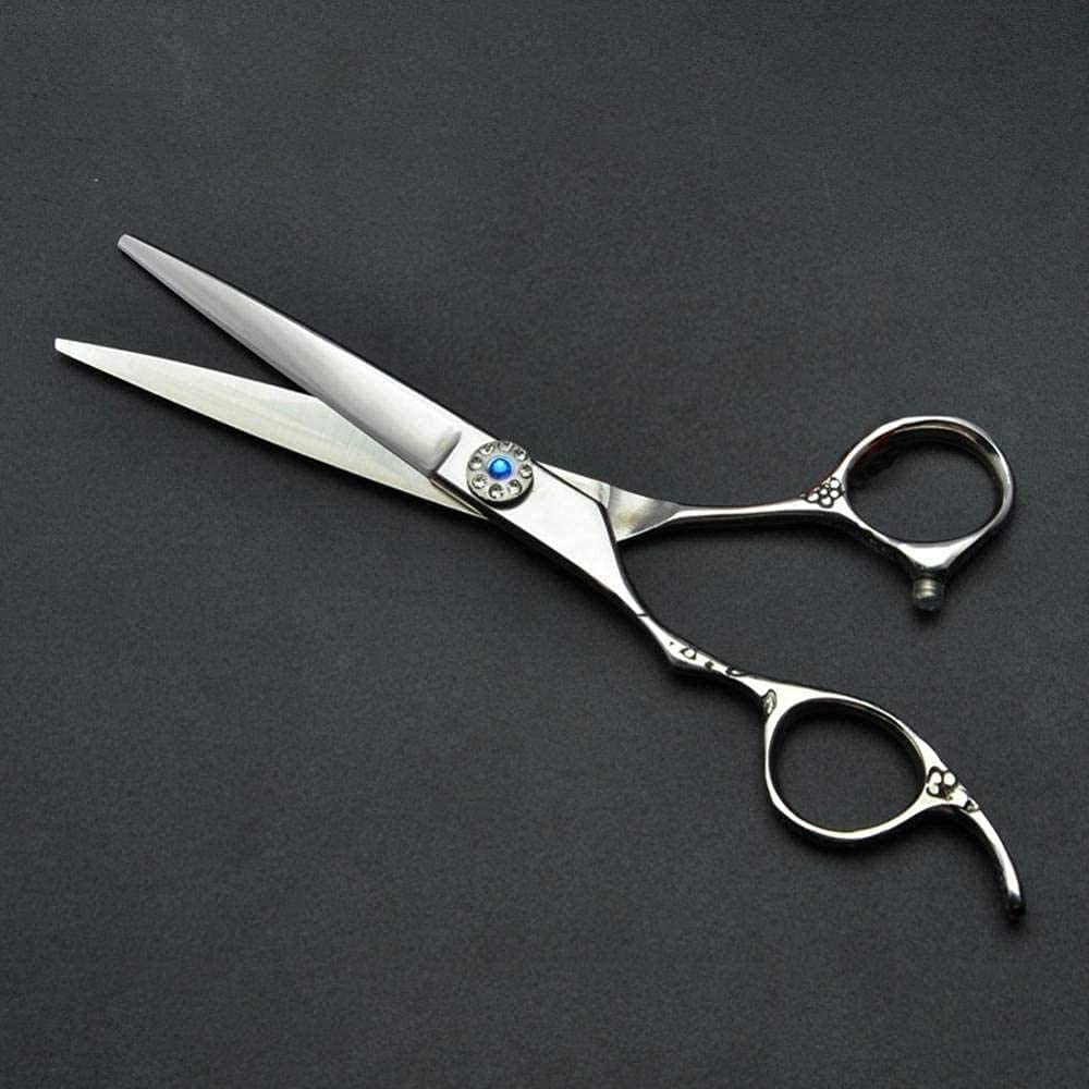 Tijeras de peluquería Profesionales 440c de Acero Inoxidable con Mango Giratorio de 360 Grados y diseño ergonómico. Set de peluquería para el hogar.