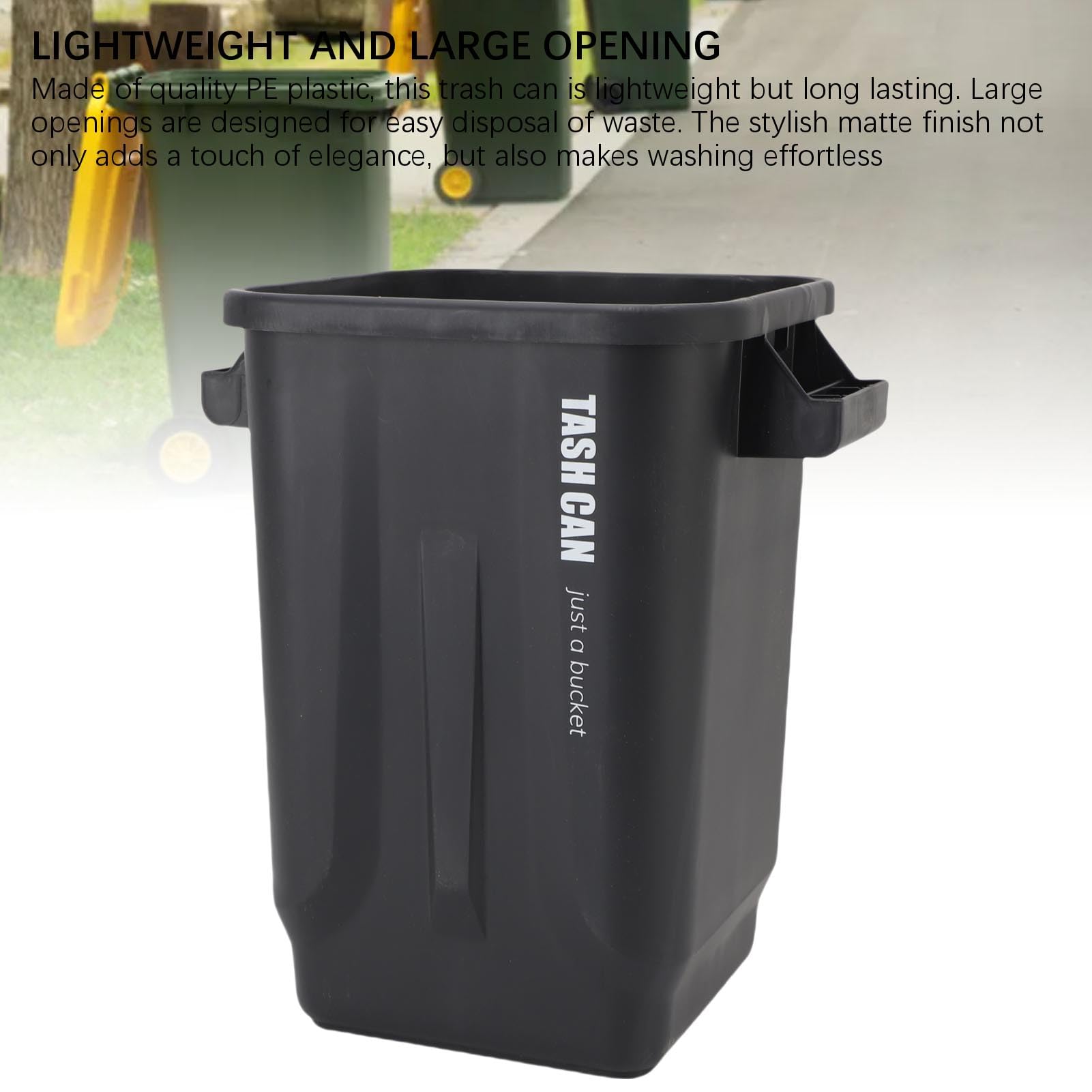 Cubo de Basura de Cocina, Cubo de Basura Compacto que Ahorra Espacio con Asas Resistentes y Diseño Apilable, para Baño, Oficina, Sala de Estar, RV (Negro)