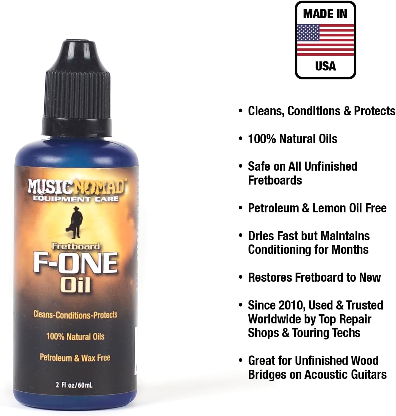 MusicNomad Guitar Body Cleaner & Fretboard Oil Kit with Cloth (MN162)