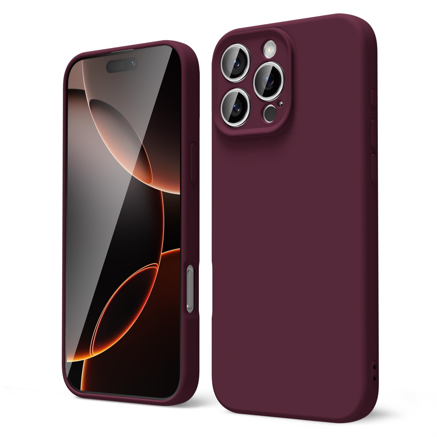 oakxco for iPhone 16 Pro Max Case Liquid Silicone, Soft Rubber Gel Elegant Aesthetic Basic Simple Cover, Cute Thin Slim TPU Matte Solid Color Plain Smooth Case for Women Girl, Light Pink — view 854