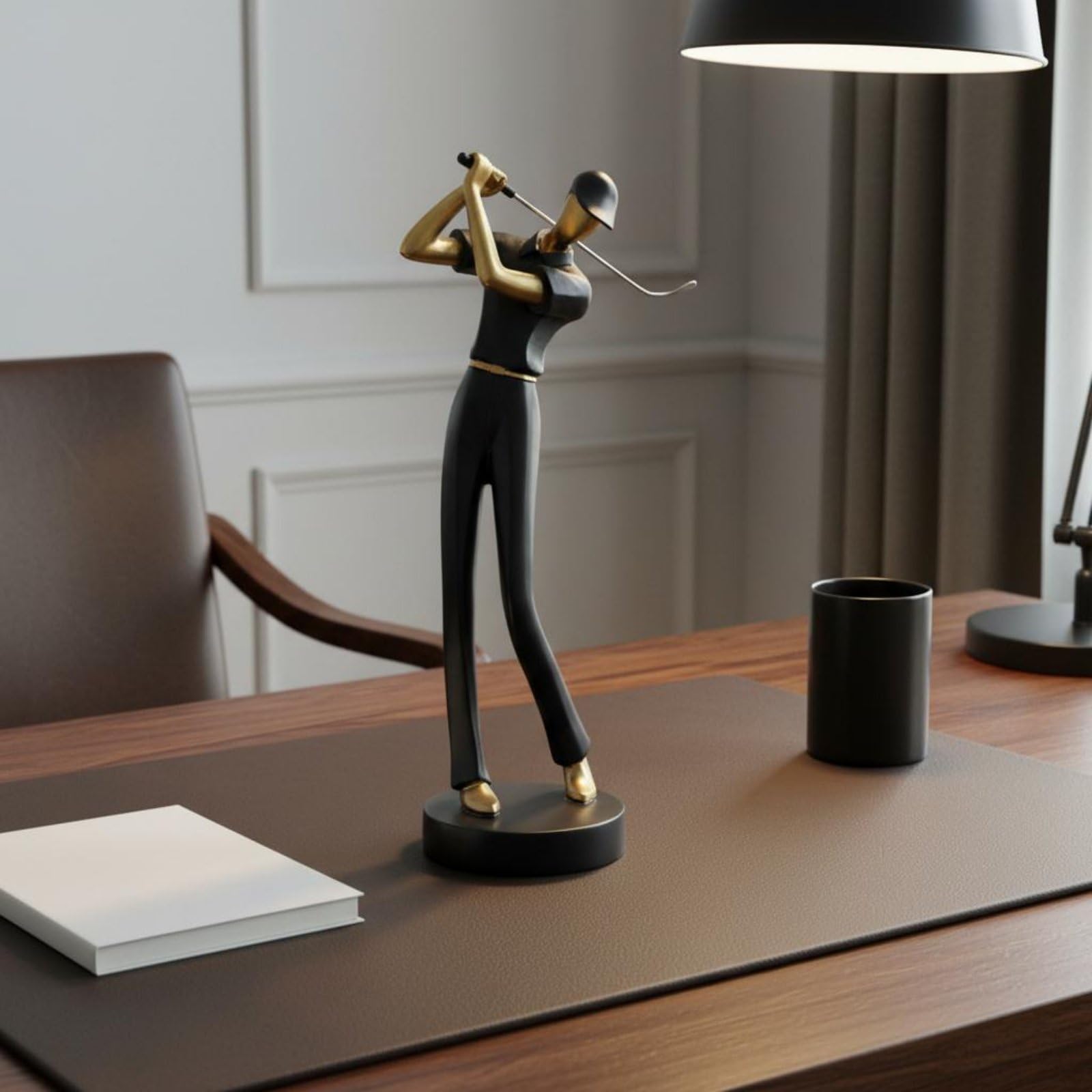 3 Piezas Adorno de Golf Moderno Nordico Estatua de Golfista Personalizado Figura Golfista para Oficina, Color to 3, Estilo A