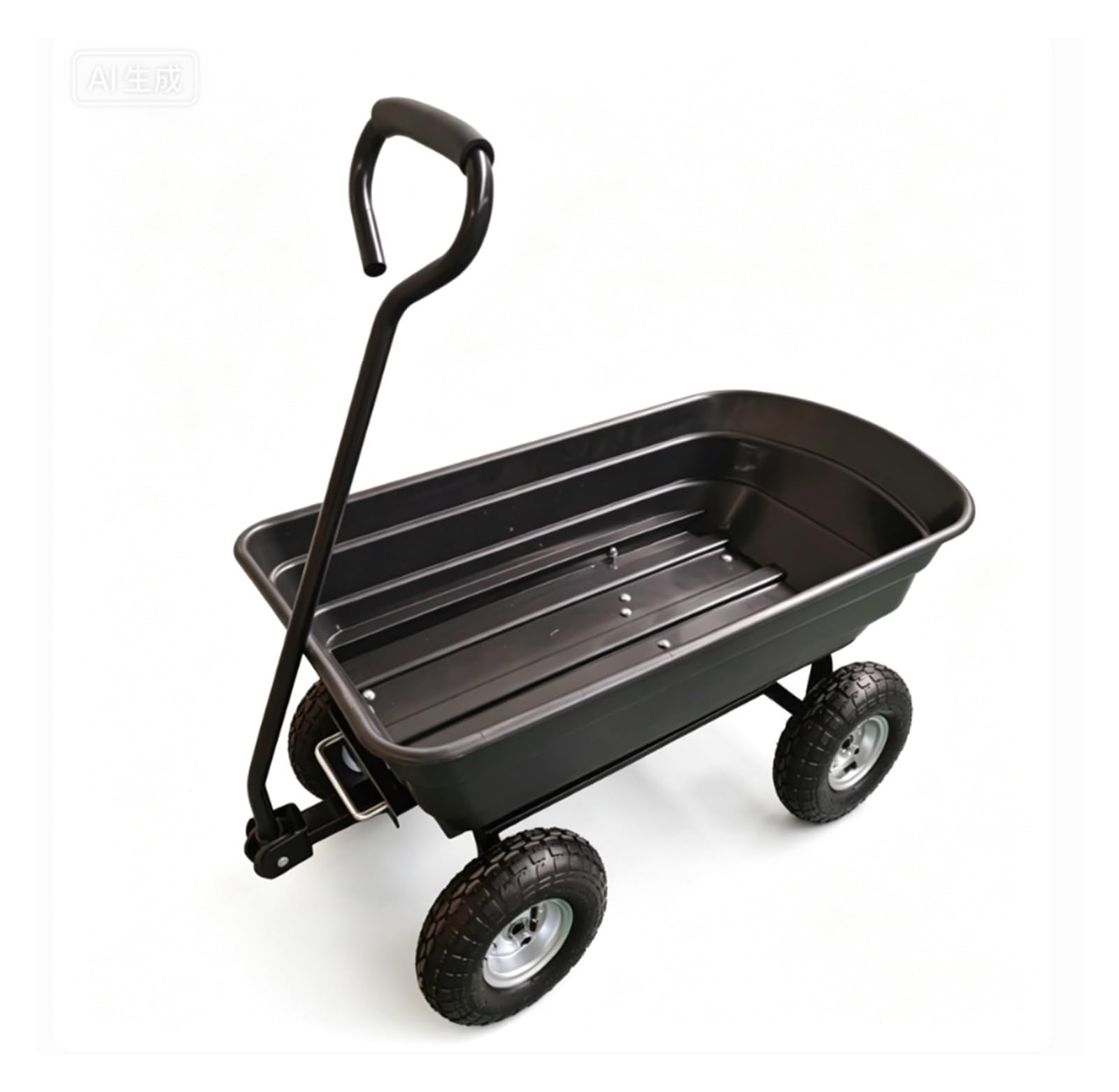 Wheelbarrow Garden Dump Cart Heavy Duty Dump Truck with Tipping Function, for Beach Garden Yard Farms