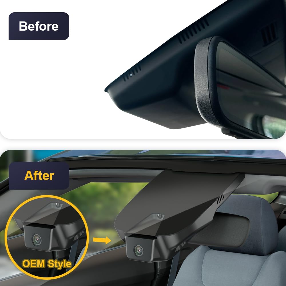 Fitcamx Dashcam 4K kompatybilny z Hyundai Tucson (3. generacji) 2016-2021, OEM kamera samochodowa UHD 2160P WiFi, noktowizor, nagrywanie w pętli, G-Sensor, WDR Dasch-cam Car, Plug & Play, karta 64 GB
