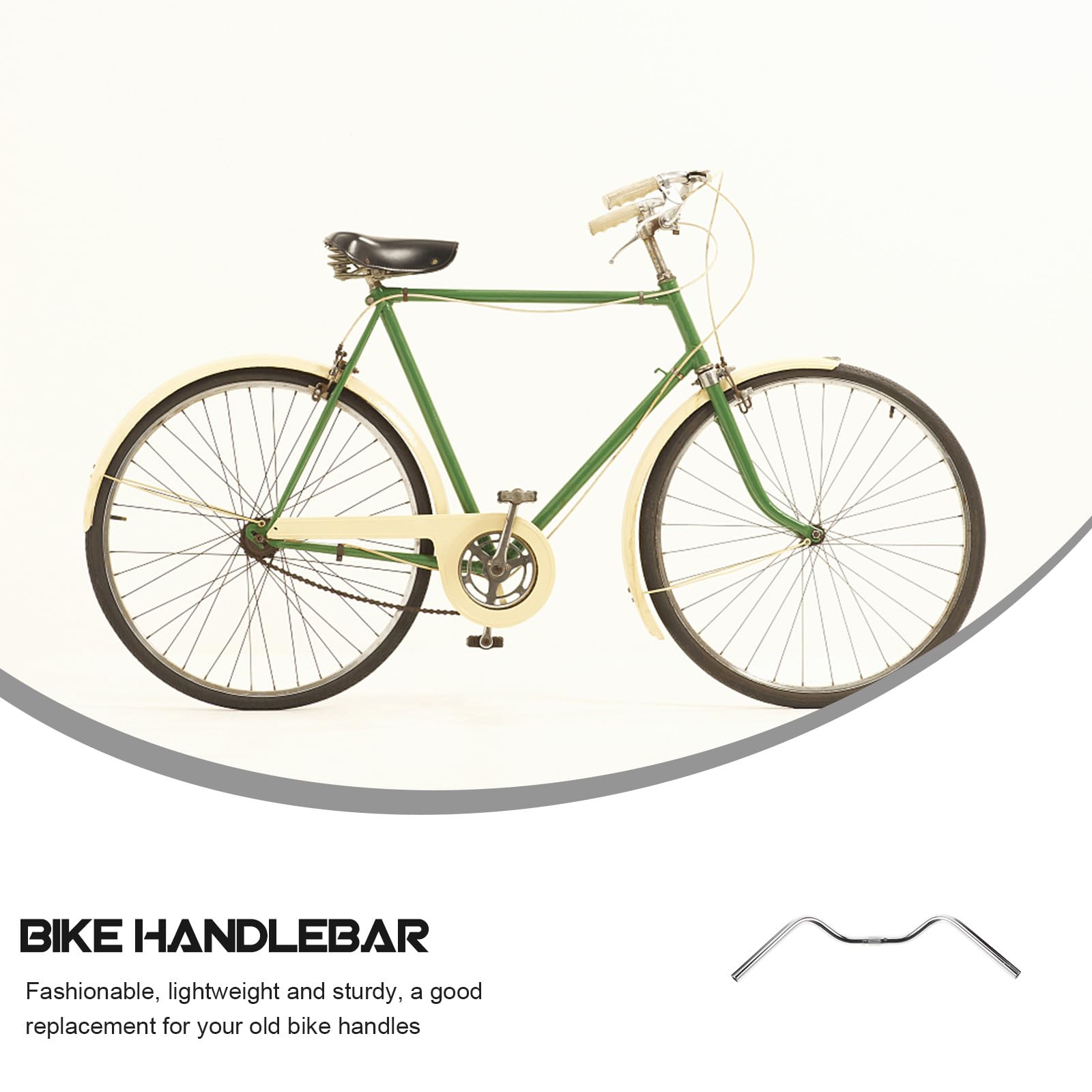Manubrio Leggero e Anti-Usura in Inossidabile Argento per retrò per e Appassionati di Vintage
