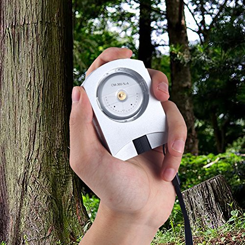 Ueasy Professional Aluminum Accurate Altimeter Compact Handheld Clinometer for Measuring Heights Slopes Angles Silver - Thumbnail 6