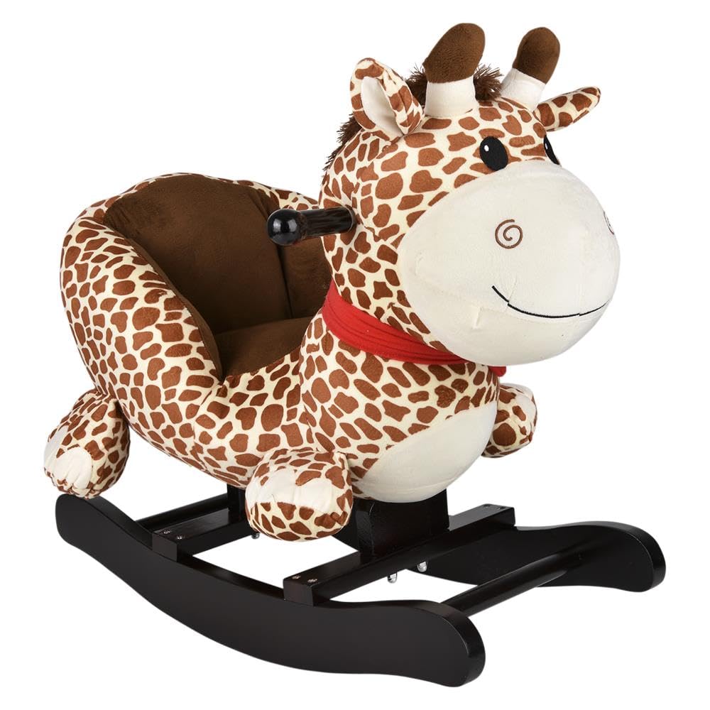 Forest & Twelfth Rocking Shiloh Sheep Ride On Toy, Stuffed Animal Rockers for 6 Month – 3 Year Old Infants and Toddlers, Stuffed Rocking Animal Child Rocking Toy (Gerry Giraffe)